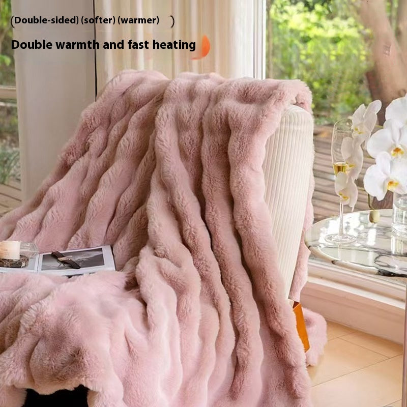 Summer Nap Blanket Office Air Conditioning Blanket Coral Fleece Blanket